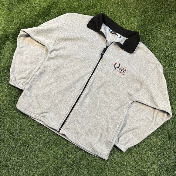 Vintage 2008 Olympics Fleece Zip up Jacket - Picture 1 of 4